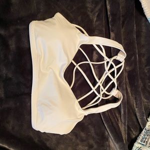 Lululemon White Free to be Wild Bra